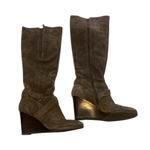Franco Sarto Suede Wedge Boots - 9 1/2M